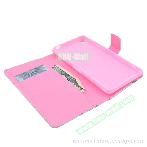 3D Color Printing Craft Cross Texture Wallet Leather Case Flip Cover for Sony Xperia Z3